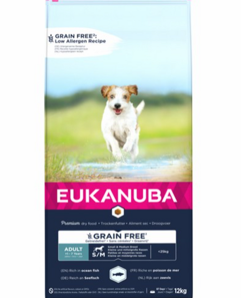 Euk Adult S/M grainfree 12 kg Havfisk